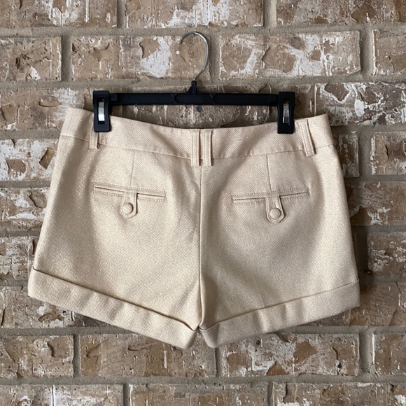 Express Gold Metallic Shorts - Picture 2 of 5